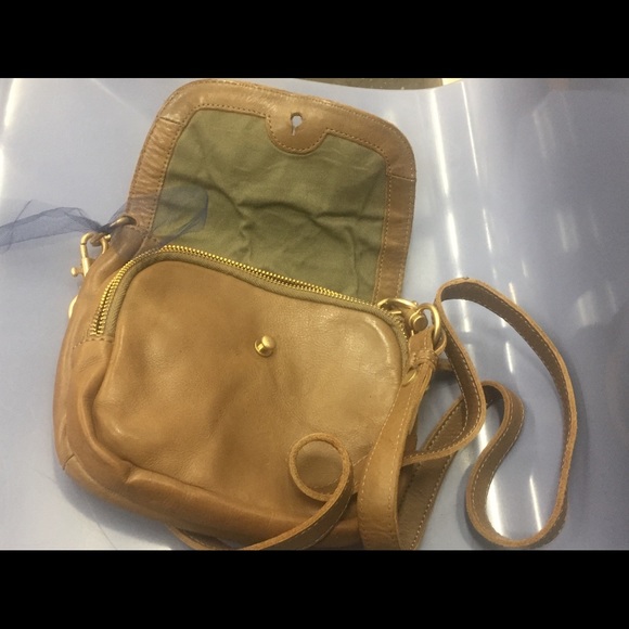 J.CREW TAN LEATHER Crossbody PREPPY CLASSY S LUX - Picture 2 of 8